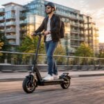 Découvrez la trottinette électrique équipée de suspension pour un confort de conduite optimal