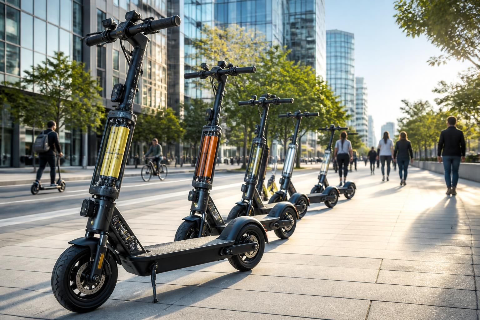 découvrez notre sélection de trottinettes électriques avec une autonomie exceptionnelle jusqu'à 200 km, pour des déplacements longue distance en toute liberté et confort.