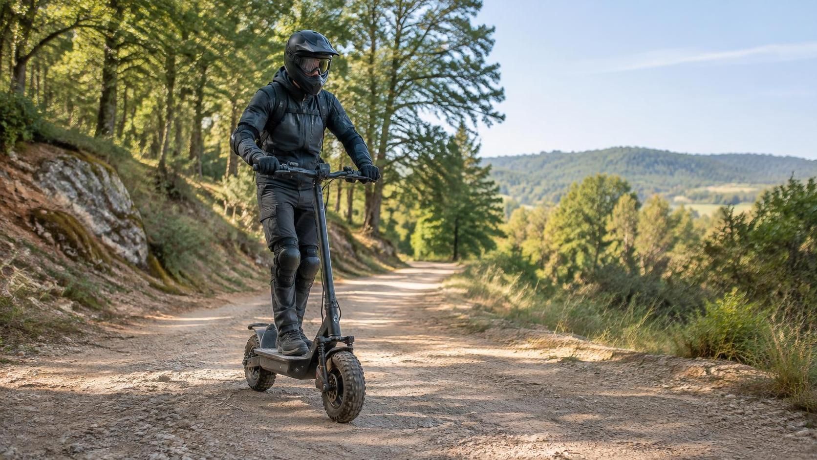 explorez la trottinette tout terrain, idéale pour passer des rues aux sentiers et vivre des aventures urbaines et nature en toute liberté.