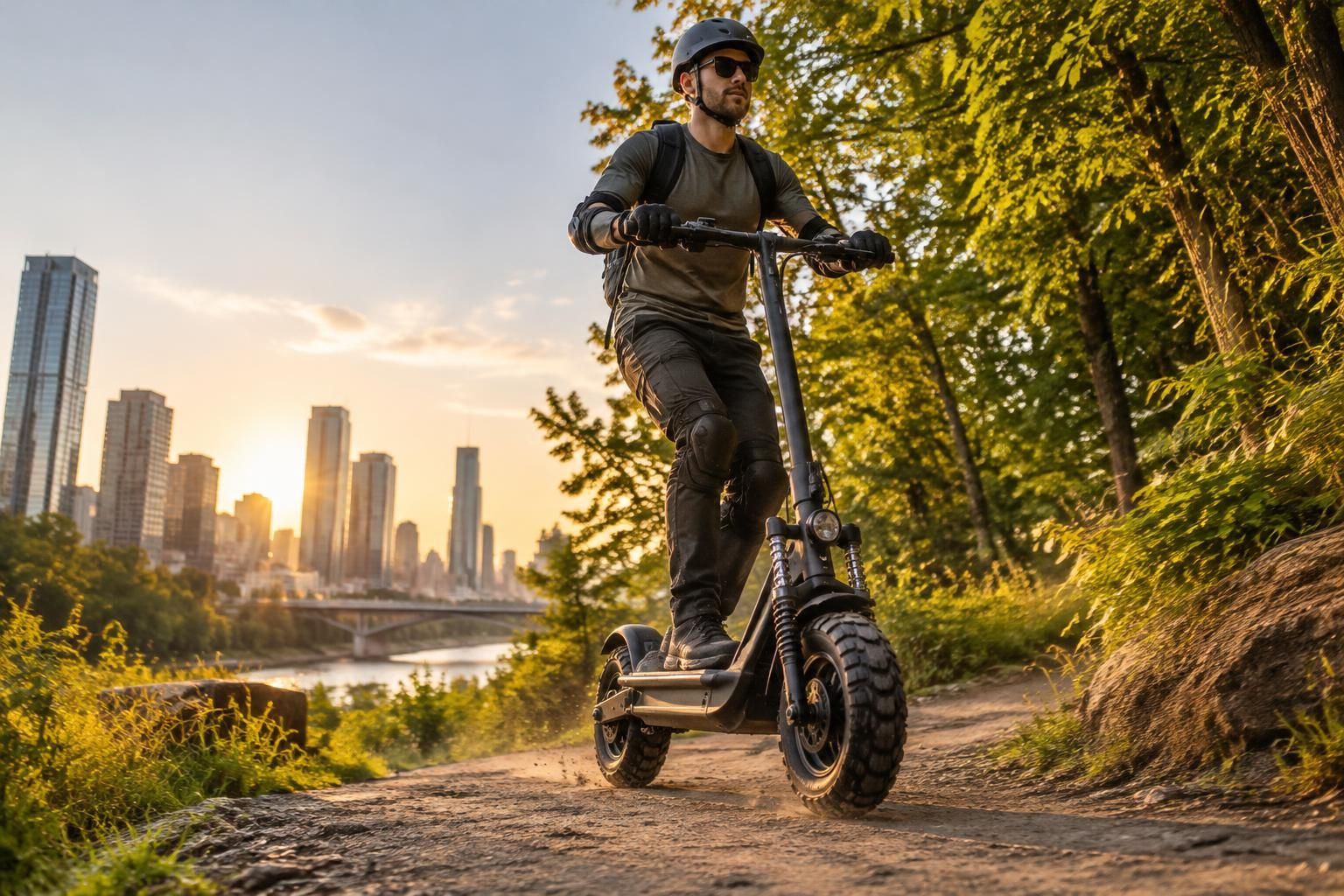 explorez la trottinette tout terrain, idéale pour passer des rues aux sentiers et profiter d’une aventure urbaine et nature à chaque sortie.
