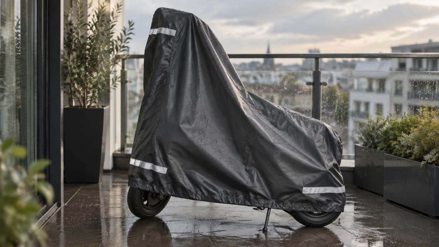protégez votre trottinette électrique avec une housse pratique et stylée, facile à utiliser et idéale pour la garder à l’abri au quotidien.